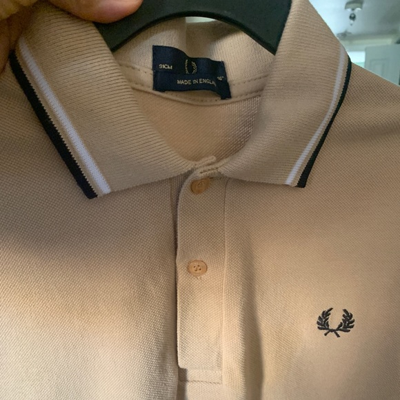Fred Perry Polo Shirt Beige Tan 36" man - Picture 7 of 14